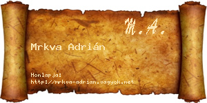 Mrkva Adrián névjegykártya